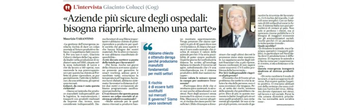 L’intervista Giacinto Colucci (COG srl) L’intervista Giacinto Colucci (COG srl)